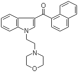 结构式 CAS# 103610-04-4, [1-[2-(4-吗啉基)乙基]-1H-吲哚-3-基]-1-萘基甲酮