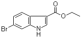 结构式 CAS# 103858-55-5, 6-溴-吲哚-3-羧酸乙酯