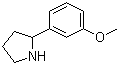 结构式 CAS# 103861-77-4, 2-(3-甲氧基苯基)吡咯烷