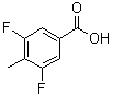 结构式 CAS# 103877-76-5, 3,5-二氟-4-甲基苯甲酸