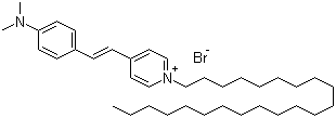 结构式 CAS# 103998-45-4, 4-[4-(二甲基氨基)苯乙烯基]-1-二十二烷基溴化吡啶鎓