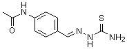 structure of CAS# 104-06-3, Tubercazon;Thiotebesin; Thiotebezin; Thiotebicina; Thizone; Tiacetazon; Tibicur; Tibion; Tibione; Tibizan; Tibon; Tibone; Tioacetazon; Tioatsetazon; Tiobicina; p-Acetylaminobenzaldehyde thiosemicarbazone