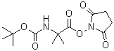 N-[(1,1-Dimethylethoxy)carbonyl]-2-methylalanine 2,5-dioxo-1-pyrrolidinyl ester molecular structure (CAS 104055-39-2)