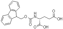 structure of CAS# 104091-09-0, N-[(9H-Fluoren-9-ylmethoxy)carbonyl]-D-glutamic acid