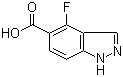 结构式 CAS# 1041481-59-7, 4-氟-1H-吲唑-5-羧酸