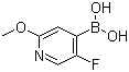 结构式 CAS# 1043869-98-2, 5-氟-2-甲氧基吡啶-4-硼酸
