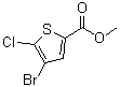 结构式 CAS# 1047630-72-7, 4-溴-5-氯-2-噻吩羧酸甲酯