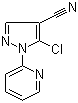 structure of CAS# 104771-35-9, 5-Chloro-1-(2-pyridinyl)-1H-pyrazole-4-carbonitrile