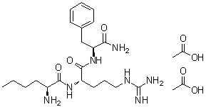结构式 CAS# 104809-29-2, L-正亮氨酰-L-精氨酰-L-苯丙氨酰胺二乙酸盐