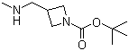 structure of CAS# 1049730-81-5, 3-[(Methylamino)methyl]azetidine-1-carboxylic acid tert-butyl ester