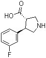 (3S,4R)-4-(3-Fluorophenyl)pyrrolidine-3-carboxylic acid molecular structure (CAS 1049975-95-2)