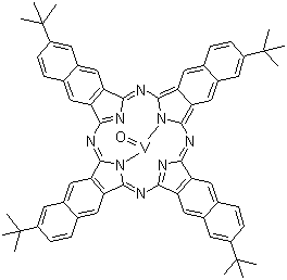 结构式 CAS# 105011-00-5, 2,11,20,29-四叔丁基-2,3-萘酞菁氧钒