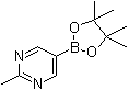 structure of CAS# 1052686-67-5, 2-Methylpyrimidine-5-boronic acid pinacol ester;2-Methyl-5-(4,4,5,5-tetramethyl-1,3,2-dioxaborolan-2-yl)pyrimidine