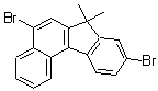 结构式 CAS# 1056884-35-5, 5,9-二溴-7,7-二甲基-7H-苯并[c]芴