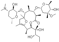结构式 CAS# 105882-69-7, 伪红霉素 A 烯醇醚