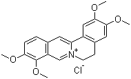 结构式 CAS# 10605-02-4, 盐酸巴马汀; 氯化巴马亭
