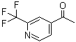 结构式 CAS# 1060810-86-7, 1-[2-(三氟甲基)-4-吡啶基]乙酮