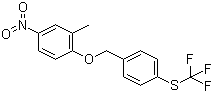 结构式 CAS# 106310-21-8, 2-(4-三氟甲硫基苄氧基)-5-硝基甲苯