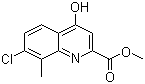 结构式 CAS# 1065074-49-8, 7-氯-4-羟基-8-甲基喹啉-2-甲酸甲酯