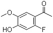 结构式 CAS# 1065076-49-4, 1-(2-氟-4-羟基-5-甲氧基苯基)乙酮