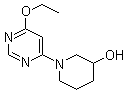 结构式 CAS# 1065484-30-1, 1-(6-乙氧基-4-嘧啶基)-3-哌啶醇