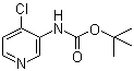 structure of CAS# 1068976-14-6, N-(4-Chloro-3-pyridinyl)carbamic acid 1,1-dimethylethyl ester