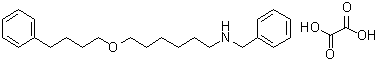 structure of CAS# 1070788-08-7, N-[6-(4-Phenylbutoxy)hexyl]benzenemethanamine ethanedioate (1:1)