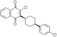 结构式 CAS# 1071223-07-8, 2-氯-3-[顺式-4-(4-氯苯基)环己基]-1,4-萘醌