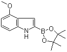 4-甲氧基吲哚-2-硼酸频哪醇酯分子结构 (CAS 1072811-21-2)