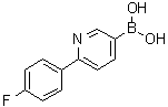 结构式 CAS# 1072944-20-7, [6-(4-氟苯基)-3-吡啶基]硼酸