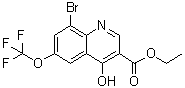 结构式 CAS# 1072944-81-0, 8-溴-4-羟基-6-(三氟甲氧基)-3-喹啉羧酸乙酯