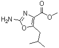 结构式 CAS# 1072944-88-7, 2-氨基-5-(2-甲基丙基)-4-恶唑羧酸甲酯