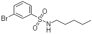 结构式 CAS# 1072944-95-6, 3-溴-N-戊基苯磺酰胺
