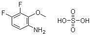 structure of CAS# 1072945-56-2, 3,4-Difluoro-2-methoxybenzenamine sulfate (1:1)