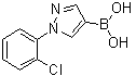 结构式 CAS# 1072945-91-5, [1-(2-氯苯基)-1H-吡唑-4-基]硼酸