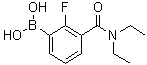 结构式 CAS# 1072946-28-1, [3-[(二乙基氨基)羰基]-2-氟苯基]硼酸