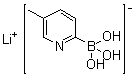 结构式 CAS# 1072946-48-5, 5-甲基吡啶-2-硼酸锂盐