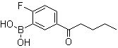 结构式 CAS# 1072951-52-0, [2-氟-5-(1-氧代戊基)苯基]硼酸