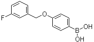 结构式 CAS# 1072951-98-4, [4-[(3-氟苯基)甲氧基]苯基]硼酸