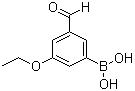 结构式 CAS# 1072952-04-5, (3-乙氧基-5-甲酰基苯基)硼酸