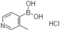 结构式 CAS# 1072952-40-9, (3-甲基-4-吡啶基)硼酸盐酸盐