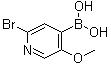 结构式 CAS# 1072952-48-7, 2-溴-5-甲氧基吡啶-4-硼酸