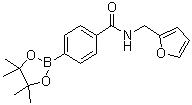结构式 CAS# 1073353-59-9, N-(呋喃-2-基甲基)-4-(4,4,5,5-四甲基-1,3,2-二氧硼杂环戊烷-2-基)苯甲酰胺