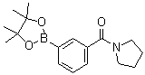 structure of CAS# 1073353-61-3, 3-(1-Pyrrolidinylcarbonyl)benzeneboronic acid pinacol ester;1-Pyrrolidinyl[3-(4,4,5,5-tetramethyl-1,3,2-dioxaborolan-2-yl)phenyl]methanone