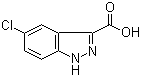 结构式 CAS# 1077-95-8, 5-氯-3-吲唑甲酸