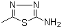 structure of CAS# 108-33-8, 2-Amino-5-methyl-1,3,4-thiadiazole;5-Methyl-1,3,4-thiadiazol-2-amine