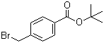 结构式 CAS# 108052-76-2, 4-溴甲基苯甲酸叔丁酯; 对溴甲基苯甲酸叔丁酯