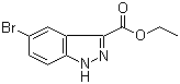 structure of CAS# 1081-04-5, Ethyl 5-bromo-1H-indazole-3-carboxylate
