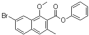 结构式 CAS# 1083181-76-3, 7-溴-1-甲氧基-3-甲基-2-萘羧酸苯酯