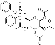 结构式 CAS# 108321-48-8, beta-D-吡喃甘露糖 1,2,3,4-四乙酸酯 6-(二苯基磷酸酯)